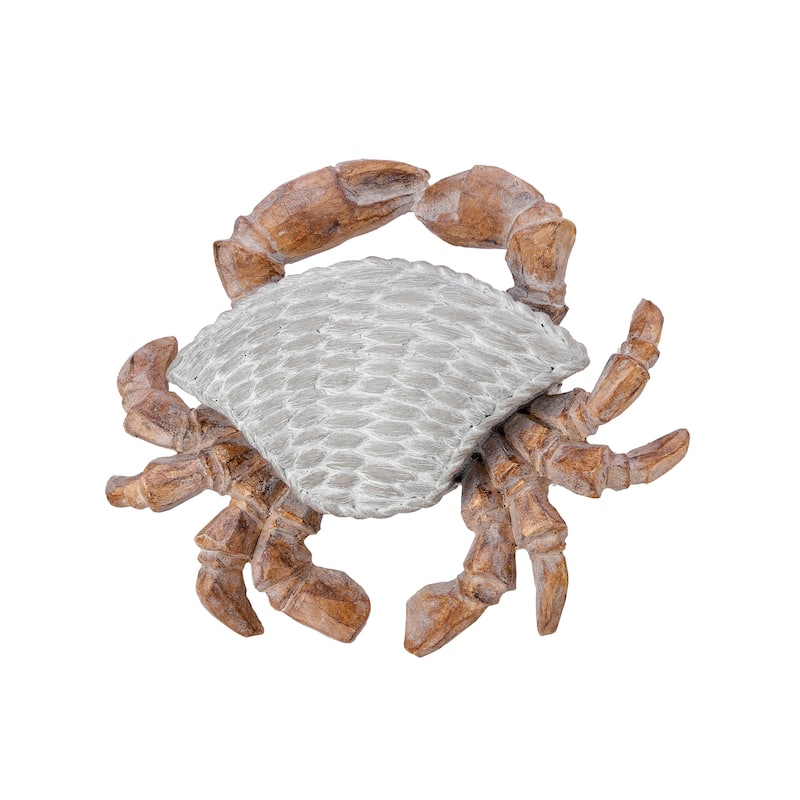 Resin 'Fabric Weave' Crab 8" - 7.48