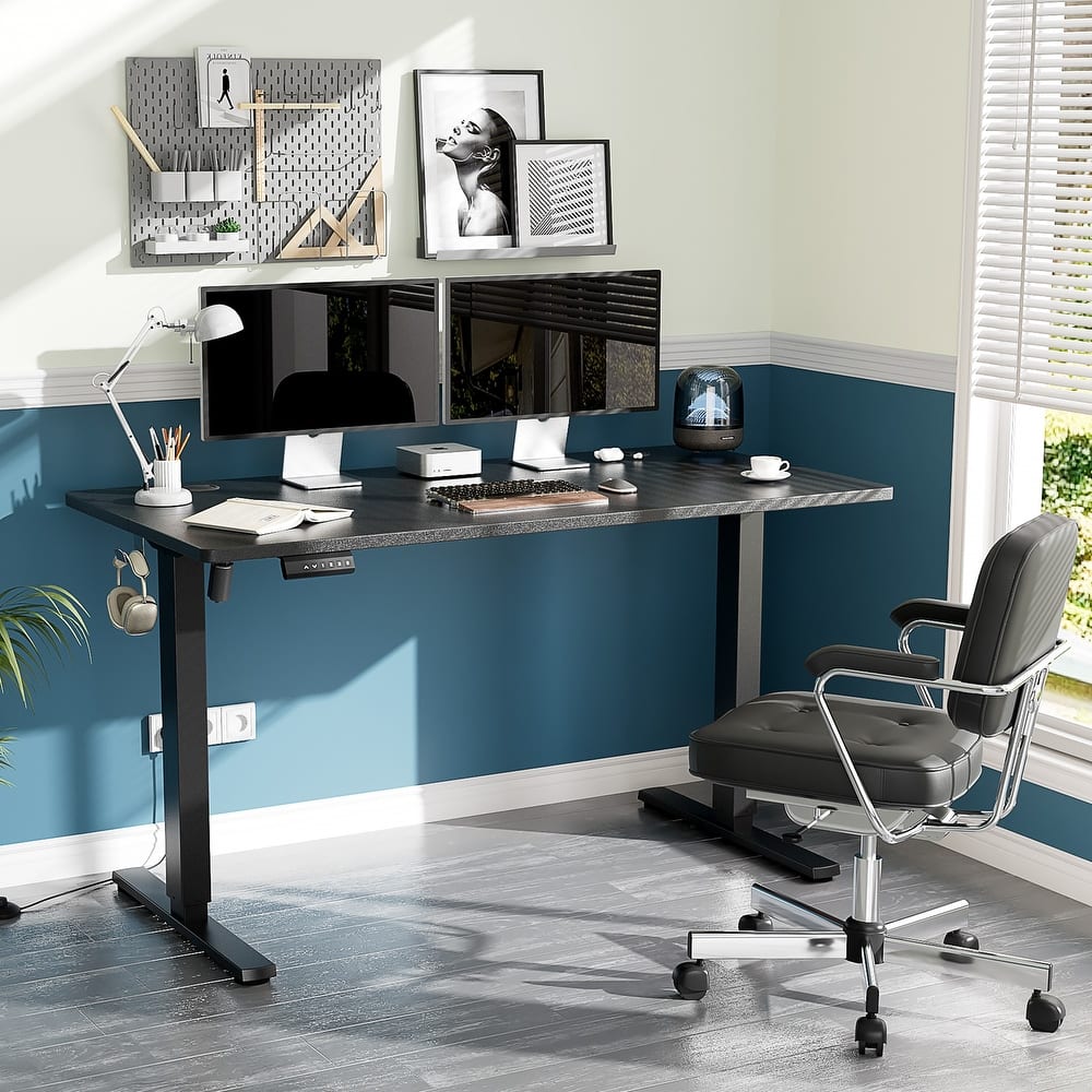 Standing Desk Adjustable Height, Electric Sit Stand up Desk for Home Office, Modern Rising Work Table for Computer,Workstation