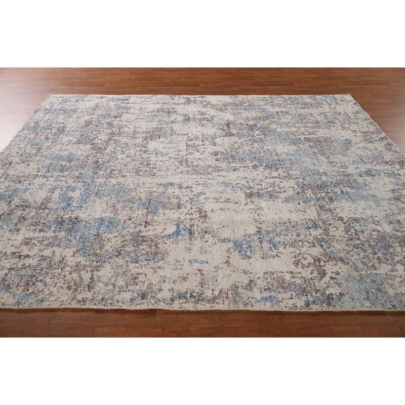 Modern Oriental Area Rug Handmade Wool Carpet - 7'9"x 9'8"