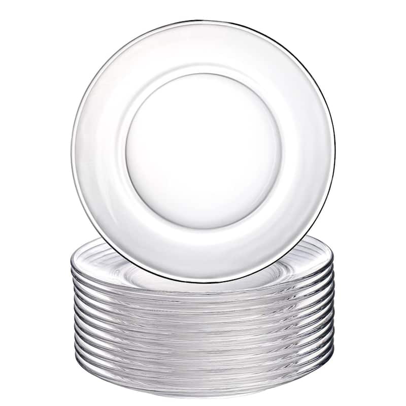 ELEMENT 7.5" Glass Salad / Appetizer / Dessert / Fruit Plates - 12 Piece