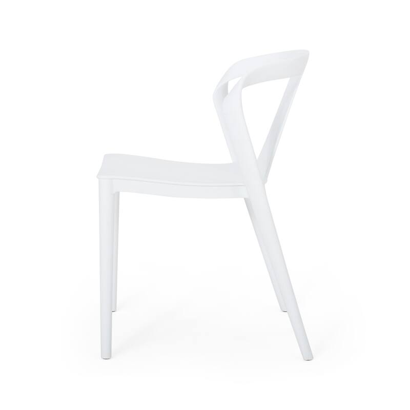 Orchid Outdoor Stacking Dining Chair (Set of 4) by Christopher Knight Home - 21.50" W x 19.50" D x 30.50" H