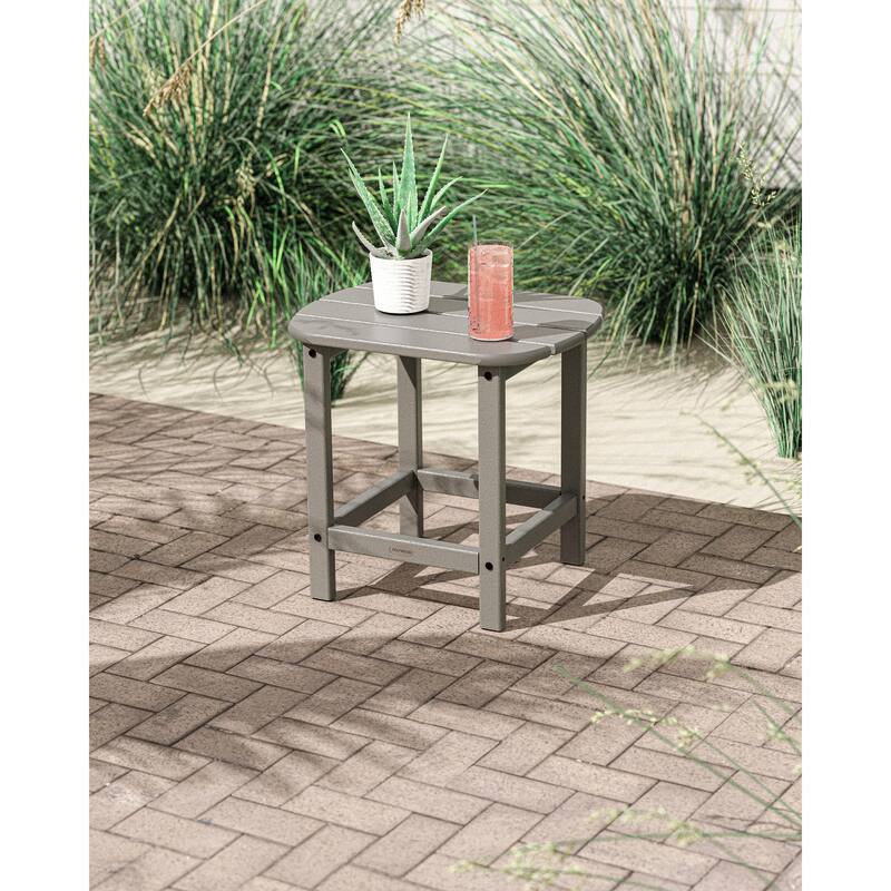POLYWOOD South Beach Plastic 18 inch Outdoor Side Table