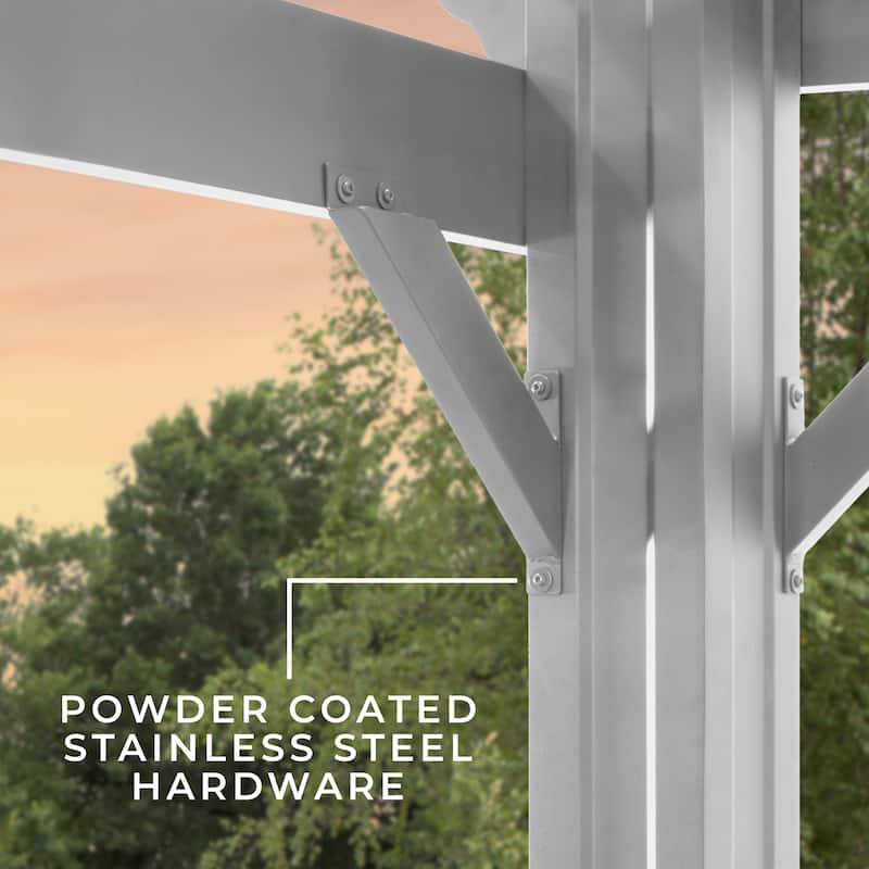 Backyard Discovery Hawthorne 16x12' Galvanized Steel Pergola w/ Canopy