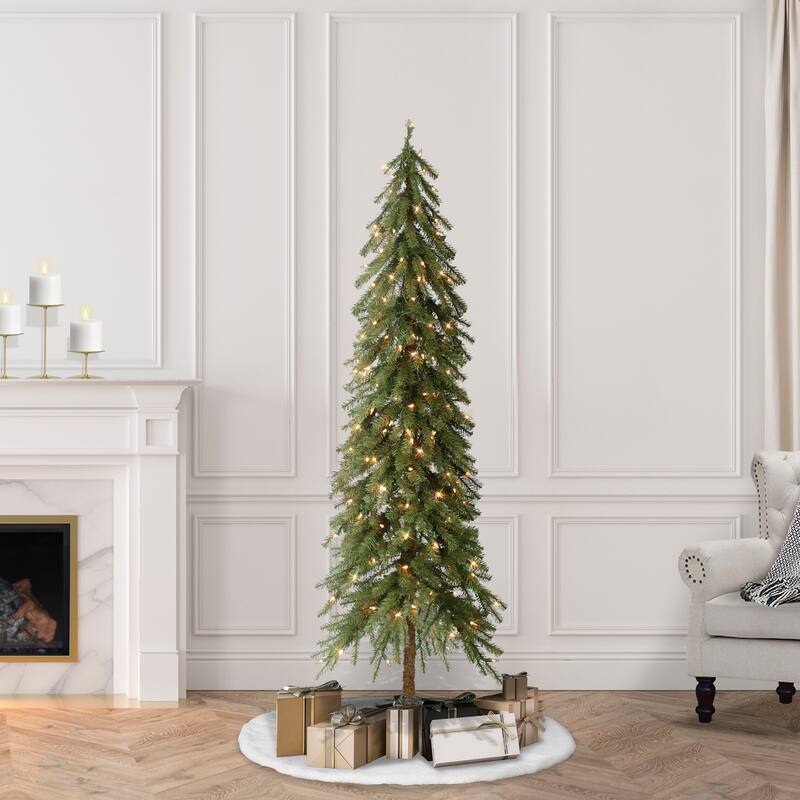 Puleo International Pre-Lit 6' Alpine Artificial Christmas Tree - Green