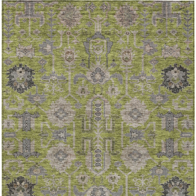 HomeRoots Oriental Traditional Rectangle Outdoor Rug