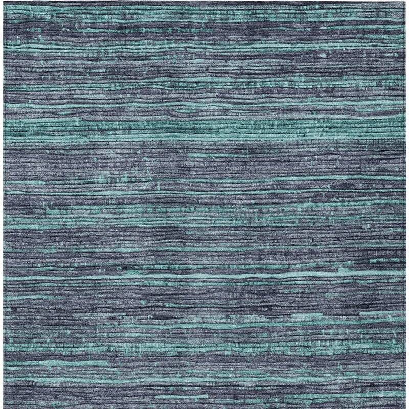 HomeRoots Striped Transitional Rectangle Outdoor Rug