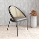 preview thumbnail 2 of 54, Urbane Modern Stylish Dining Chair with Vinyl Fabric Seat and Wicker Back for Dining Room & Kitchen, Set of 4