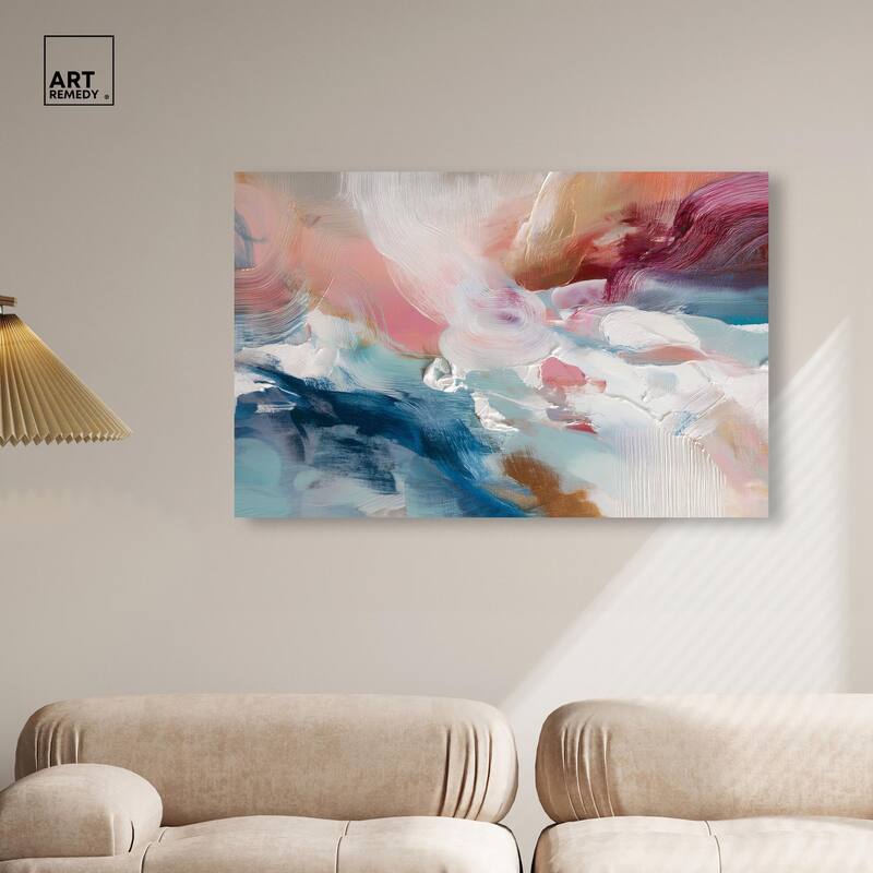 Rosy and Ocean Hues I Canvas by Art Remedy, Gallery Wrapped