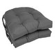preview thumbnail 61 of 59, 16-inch U-Shaped Indoor Twill Chair Cushions (Set of 2, 4, or 6) - 16" x 16" Set of 2 - Steel Grey