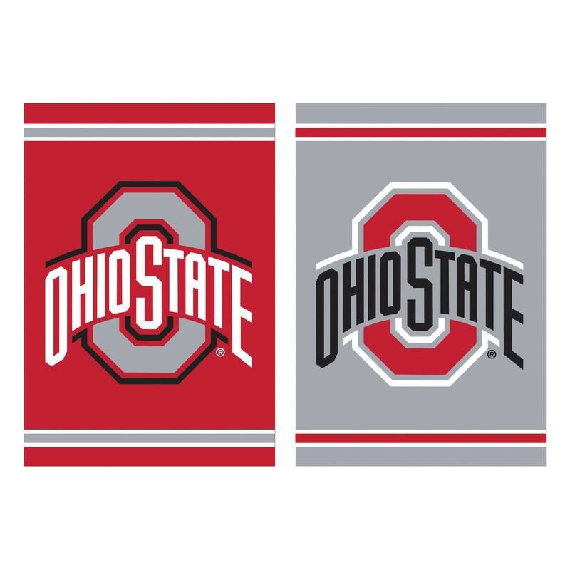 Embossed Suede Flag, Garden Size, Ohio State University