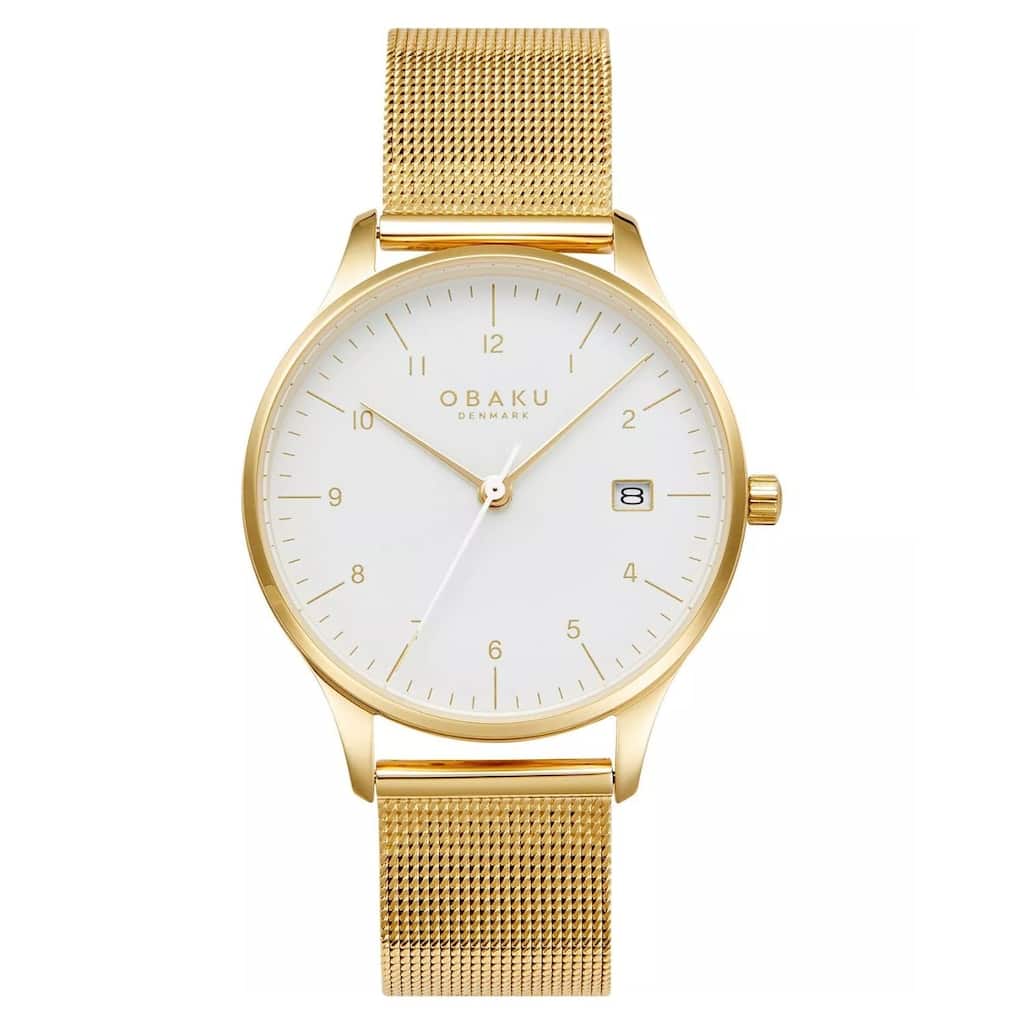 Obaku Women's Chia Lille White Dial Watch - V298LDGWMG - One Size