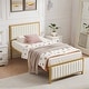 preview thumbnail 13 of 19, Javlergo Set of 2 Twin Bed Frame with Upholstered Tufted Headboard & Footboard, No Box Spring Needed