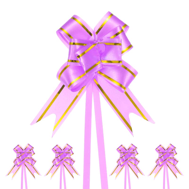 100pcs Ribbon Pull Bows Bows for Wedding Baskets Decorations - Light Purple - 2.56 Inch