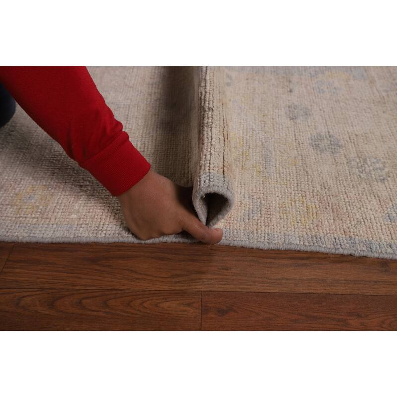 Oushak Turkish Area Rug Hand-Knotted Vegetable Dye Wool Carpet - 8'2"x 10'0"