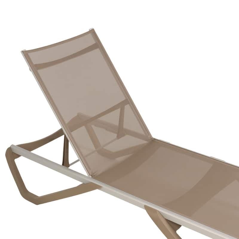 Furnish Theory Seabreeze Deck Patio Sunloungers Lounge Chairs Outdoor Chaise Lounges (Various Frame & Mesh Colors; Set of 2)