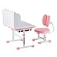 preview thumbnail 10 of 8, Pink Kids Height Adjustable Chair and Desk with Bookshelf and Storage Drawer and - 31.50 x 23.62 x (21.26 - 28.74) in