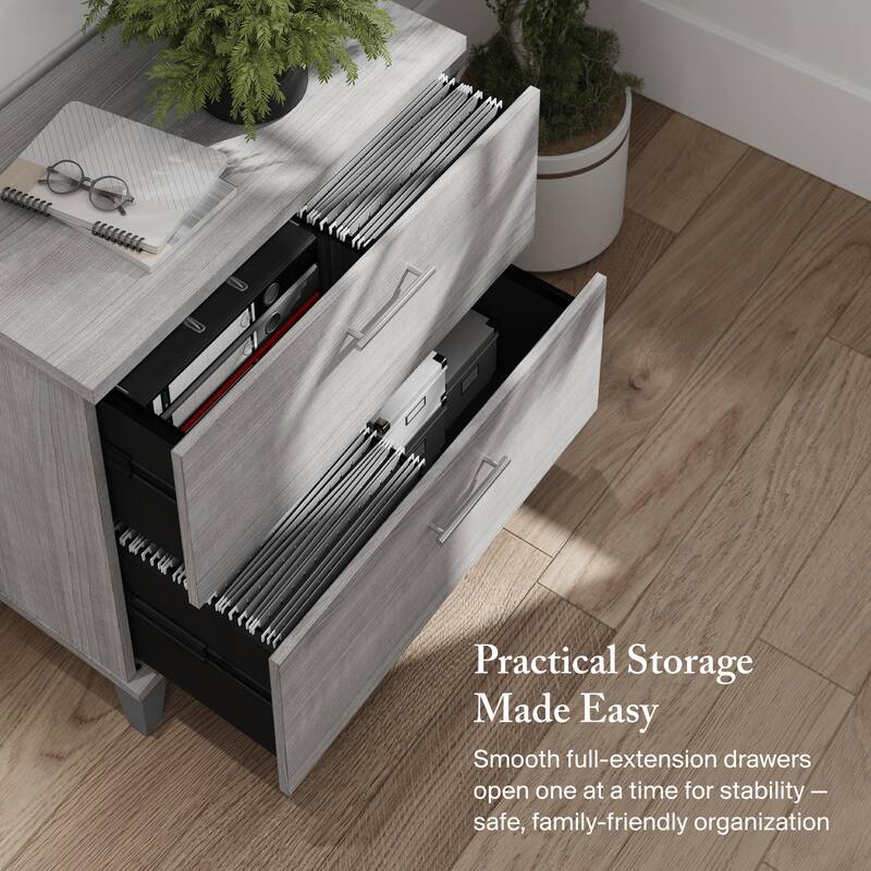 Bush Furniture Somerset 2 Drawer Lateral File Cabinet with Storage