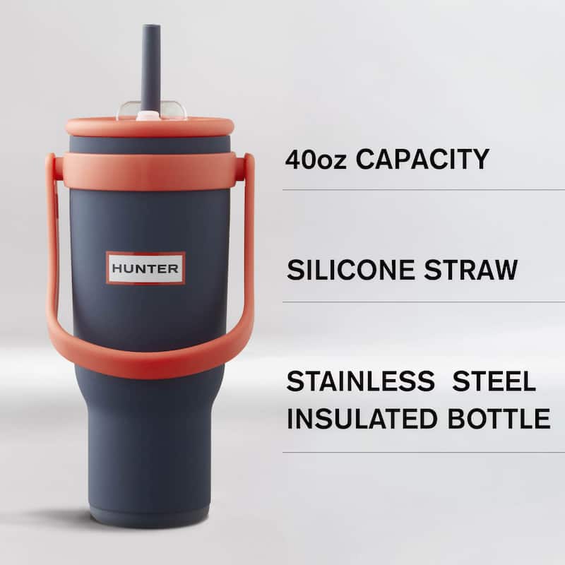 Hunter SwiftSip Hydration Stainless Steel Tumbler with Screw-Top Lid and Flip Carry Handle