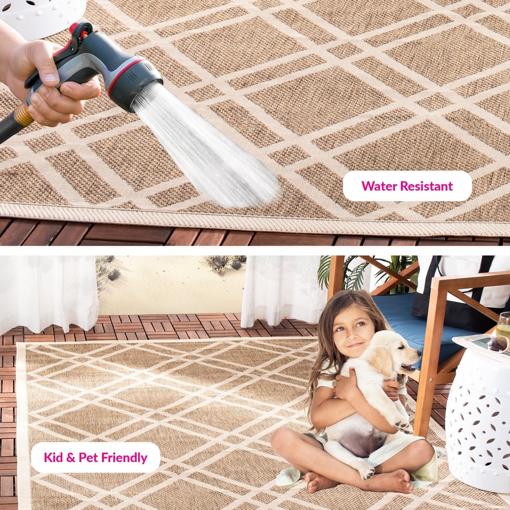 SAFAVIEH Courtyard Lisaveta Indoor /Outdoor Waterproof Patio Backyard Rug