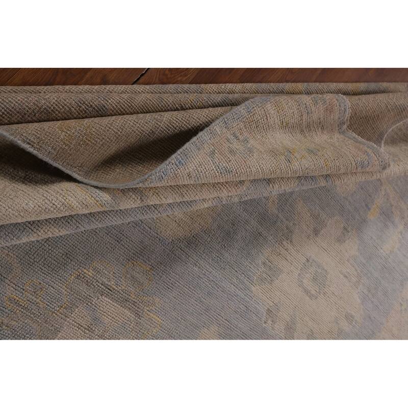 Oushak Turkish Area Rug Hand-Knotted Vegetable Dye Wool Carpet - 8'2"x 10'0"