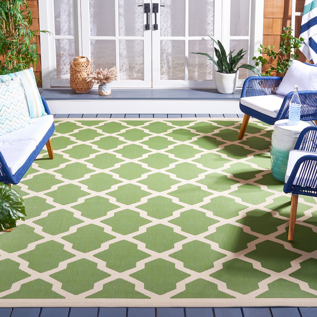 SAFAVIEH Courtyard Dian Indoor/ Outdoor Waterproof Trellis Patio Backyard Rug