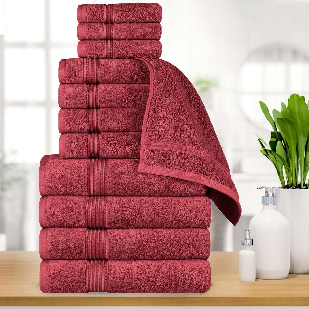 Red egyptian cotton 2025 towels