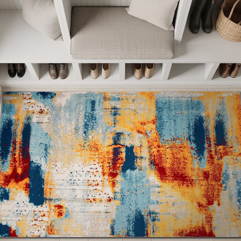 World Rug Gallery Bohemian Abstract Modern Area Rug