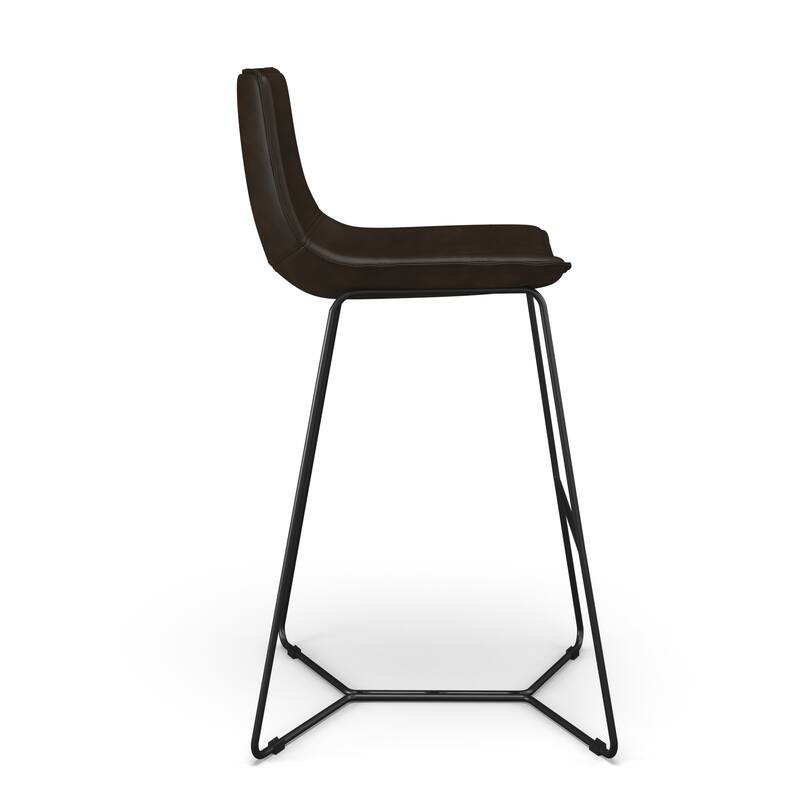 Madison Vegan Leather Bar Height Stools (Set of 2)