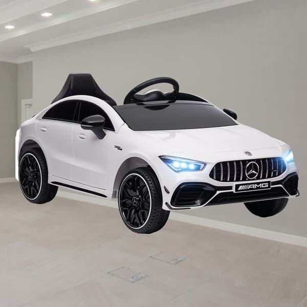 slide 2 of 31, Mercedes-Benz AMG CLA 45 Licensed 12V Kids Electric Car with Remote, Transport Wheels, LED Lights & Music Horn