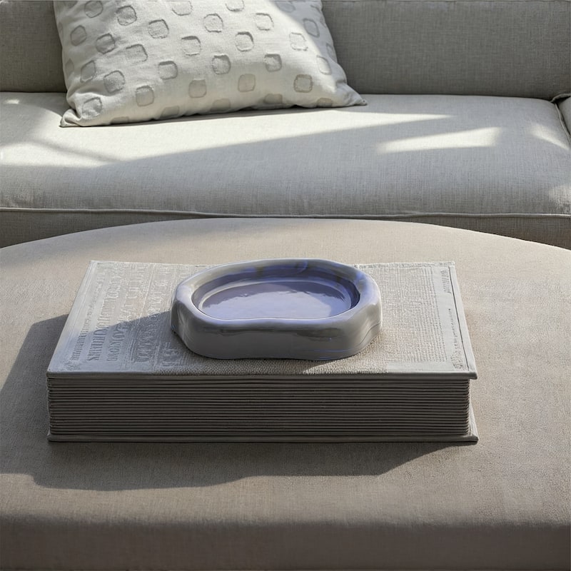 Pressed Glass Organic Shaped Dish