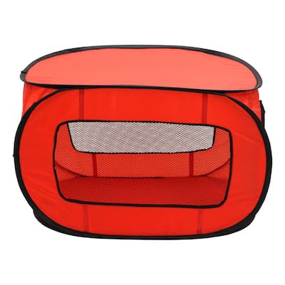 Redmon Pet Partners 41.5 Inch Portable Foldable Pop Up Pet Crate, X-Large, Red - 1.25
