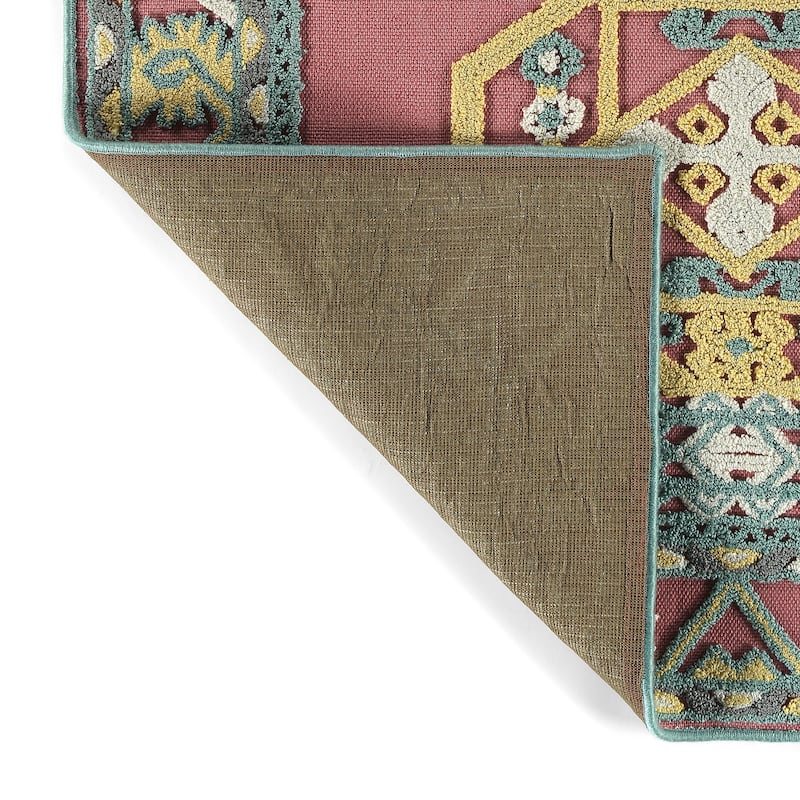 Tamara Day Warwick Collection Pink Hand Tufted Indoor Area Rug