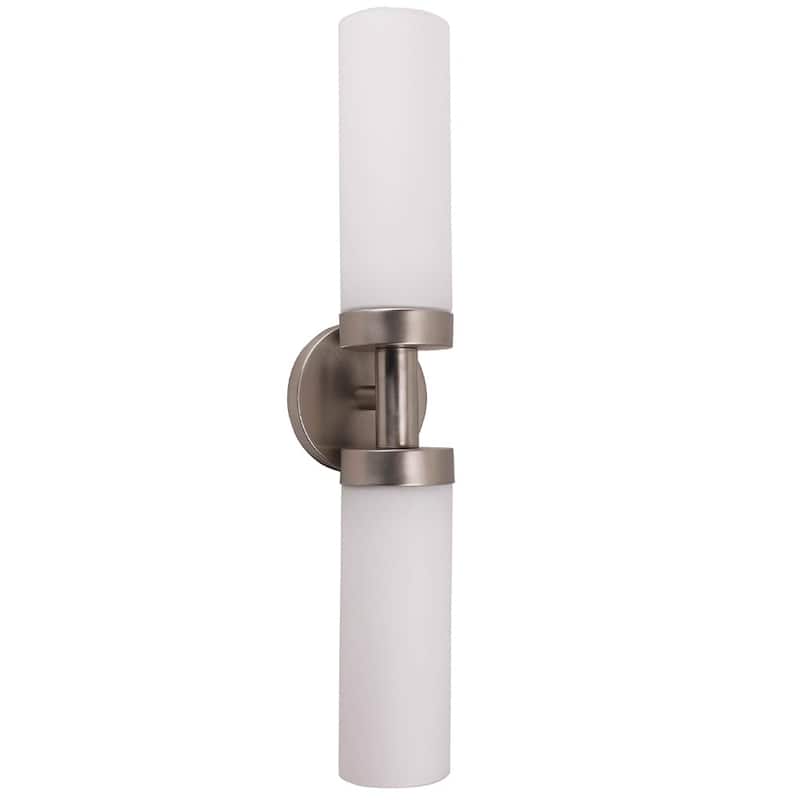 2 way Light Wall Sconce - Brushed Nickel