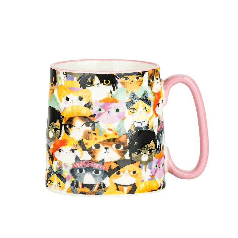 10 Strawberry Street Bella Animal Mugs, Set of 4