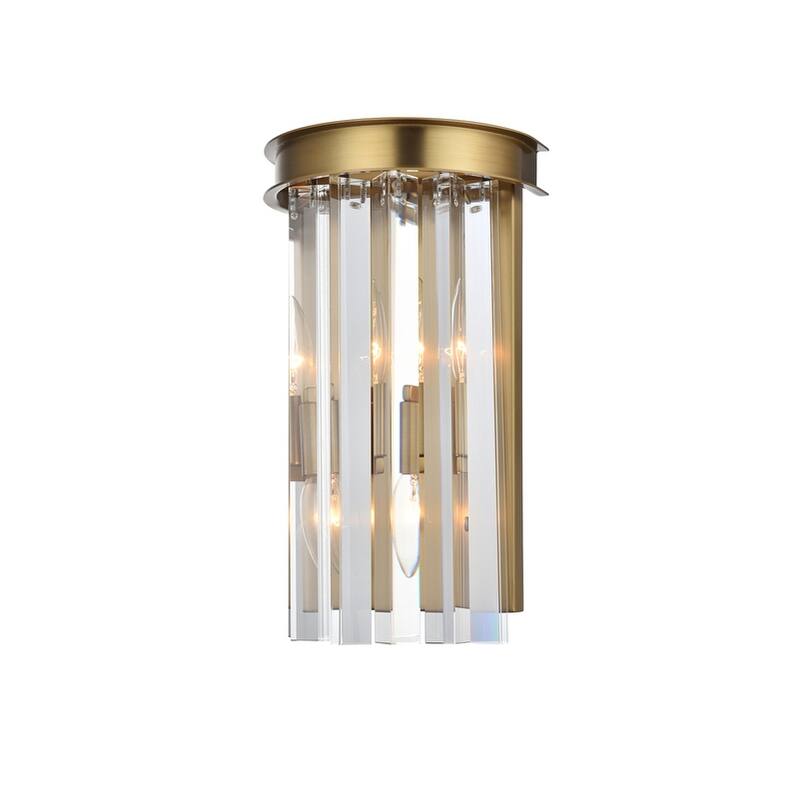 Indigo Home 8 inch crystal wall sconce in satin gold