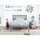 preview thumbnail 1 of 5, Gray Twin Size Bed Platform Frame with Headboard Gray - Twin