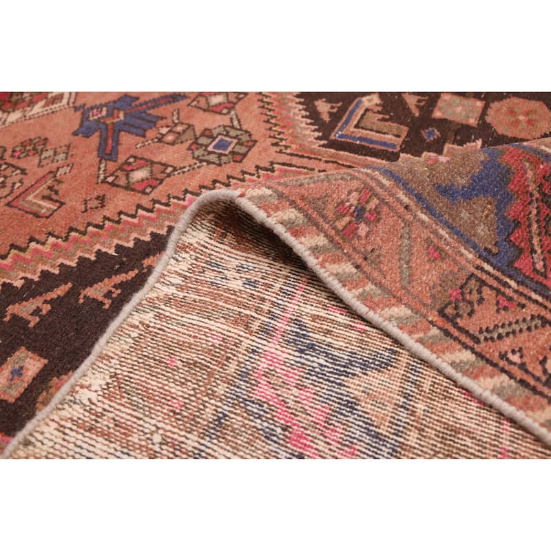 ECARPETGALLERY Hand-knotted Antalya Vintage Black, Copper Wool Rug - 4'2 x 8'5