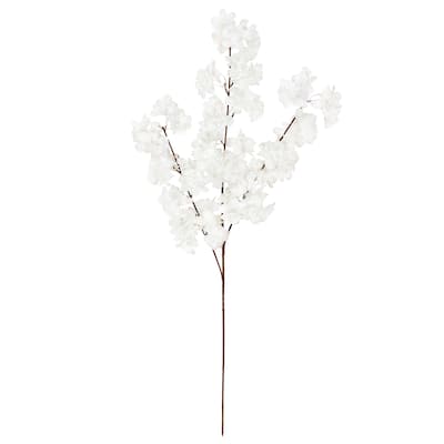 Set of 4 Cream White Artificial Double Bloom Cherry Blossom Flower Stem Spray 39in - 39" L x 10" W x 5" DP