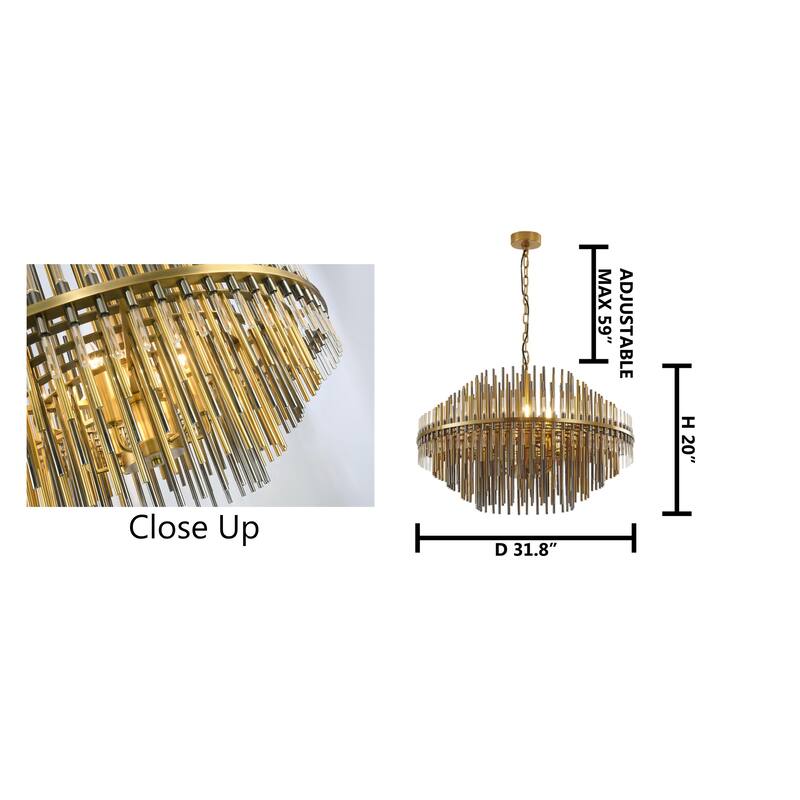 Gold Metal Ceiling Fixture With Pearl Black Hardware