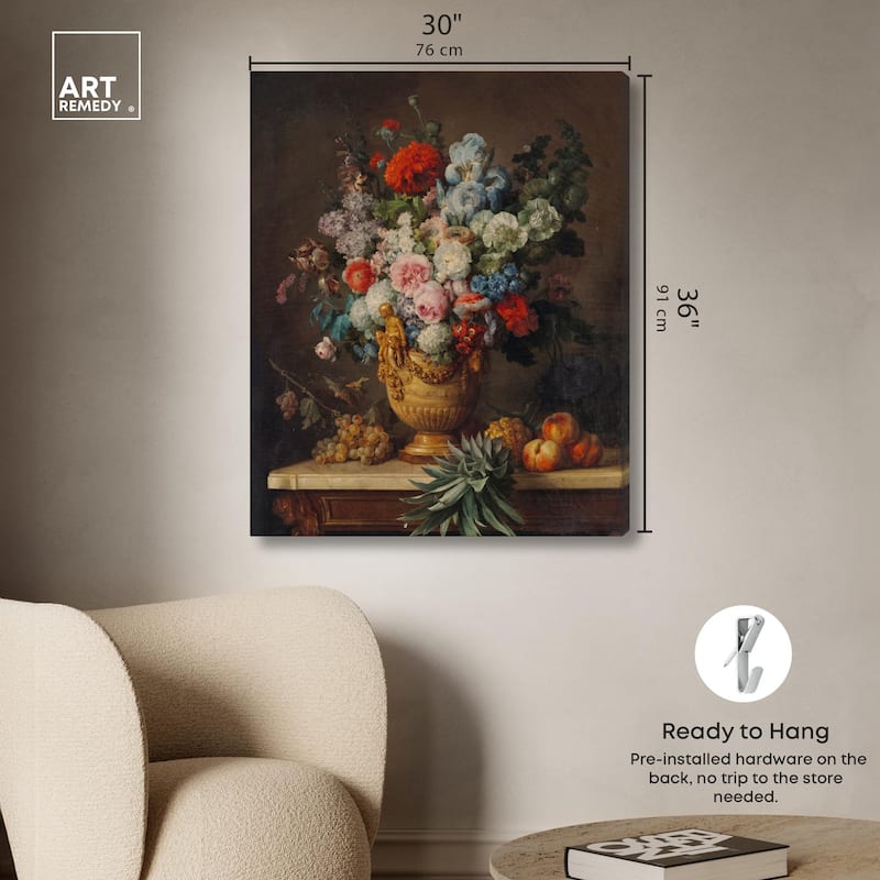 Vallayer 1789 Vase Canvas by Art Remedy, Gallery Wrapped