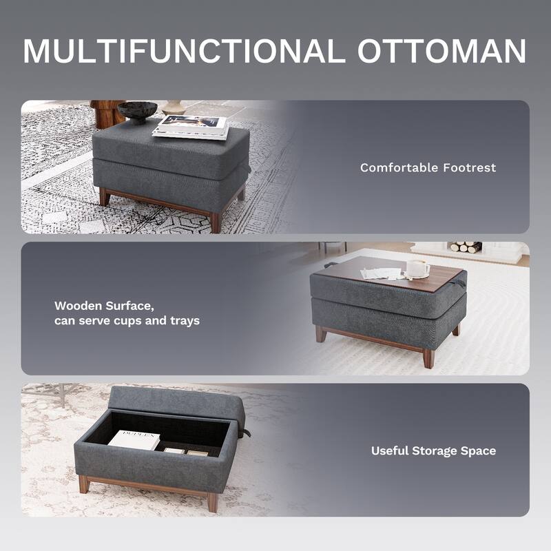 Sectional Couch Sofa, Comfy Modern Sofa for Living Room & Bedroom