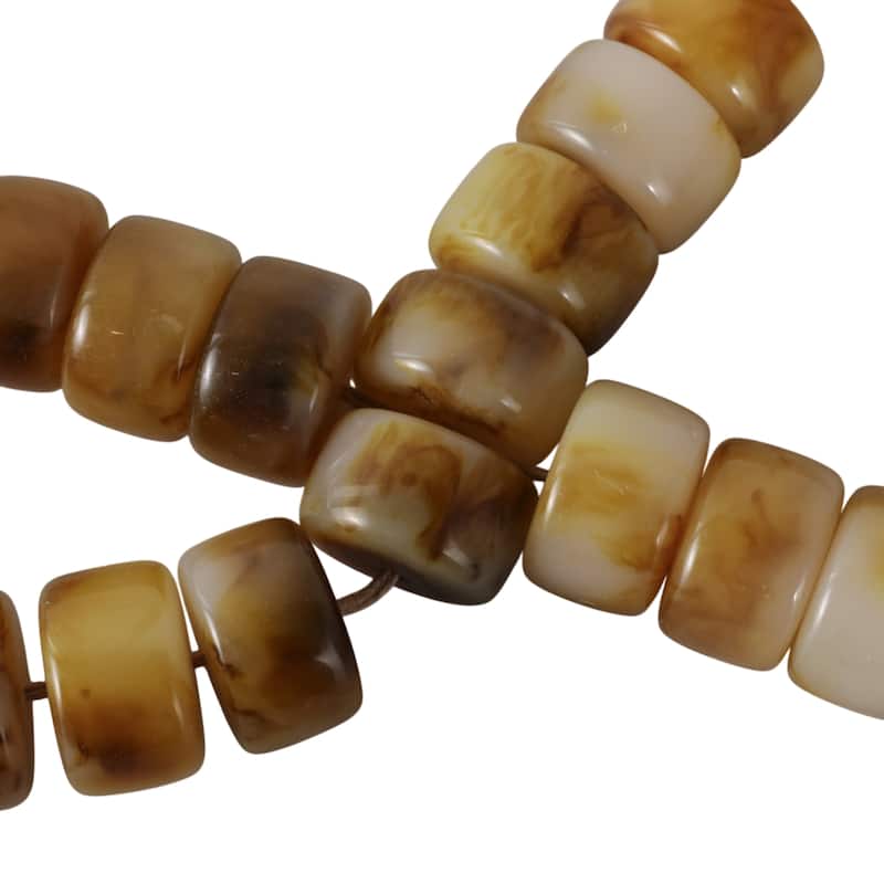 Resin Jute Decorative Beads Tassel Accents Featuring Woven Detailing