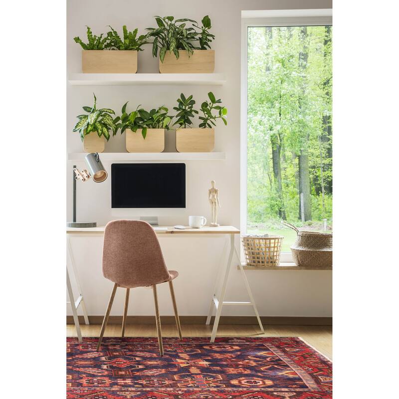 ECARPETGALLERY Hand-knotted Andelz Dark Navy Wool Rug - 4'4 x 6'5