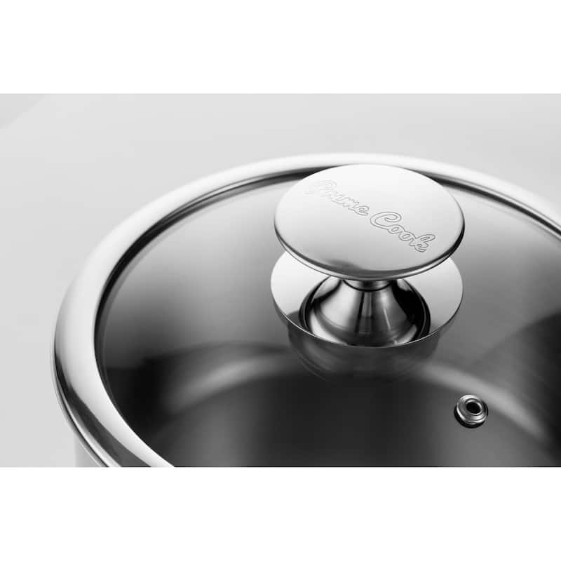 Prime Cook Stainless Steel Saucepan with Lid 2 QUART (3 sizes)