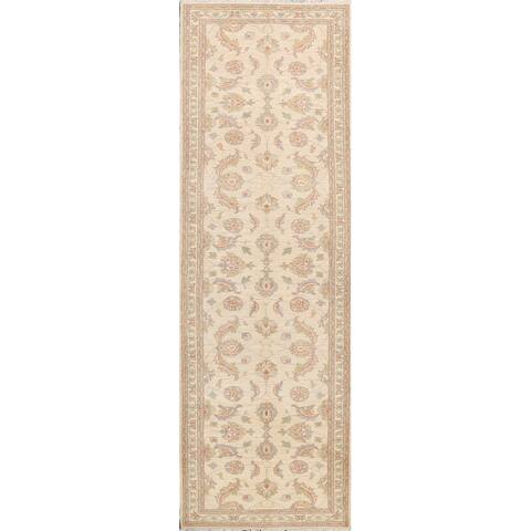 Vegetable Dye Ziegler Oriental Runner Rug Wool Hand-knotted Carpet - 2'10" x 10'0"
