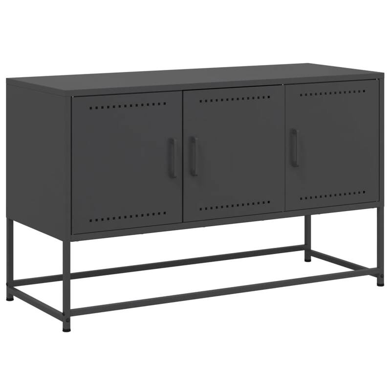 vidaXL TV Stand Entertainment Center Media Unit Furniture Living Room Steel - 15.4 x 39.6 x 23.8