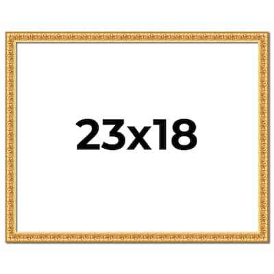 23x18 Frame Gold Real Wood Picture Frame Width 1 inches | Interior
