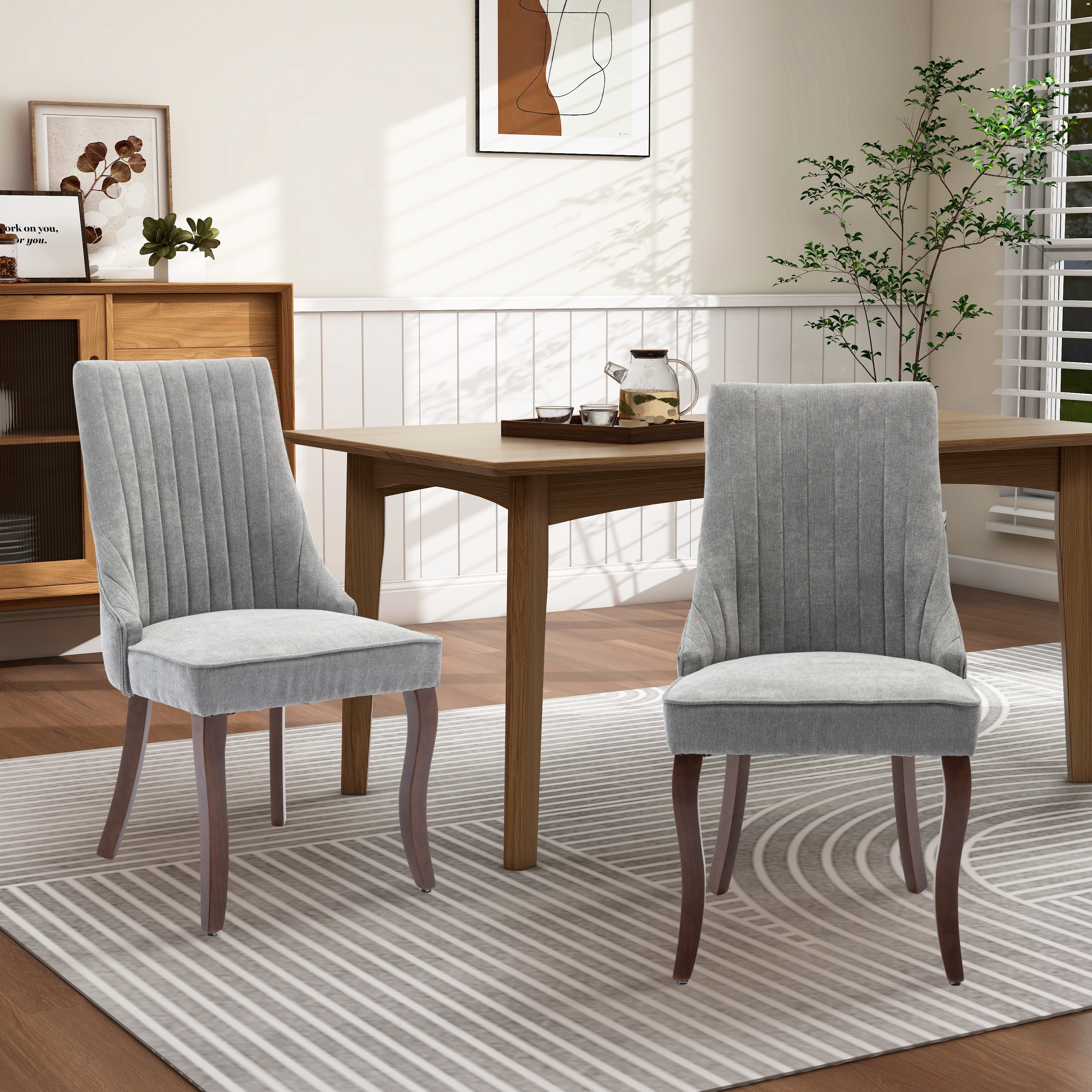 Upholstered Dining Side Chair Accent Chair （Set of 2)