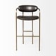 preview thumbnail 2 of 33, Parker Brown Faux-Leather Seat with Gold Metal Frame Bar Stool