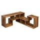 preview thumbnail 22 of 52, Nestfair Double L-Shaped TV Stand with Display Shelf and Bookcase